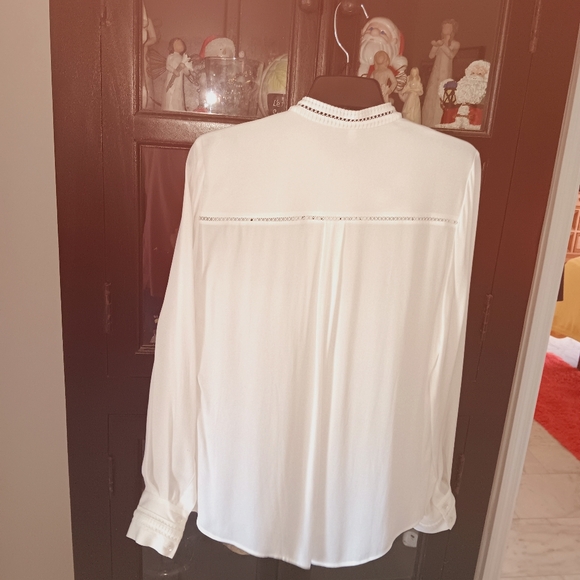 Reiss white long sleeve woman's blouse size 8 - Picture 10 of 16